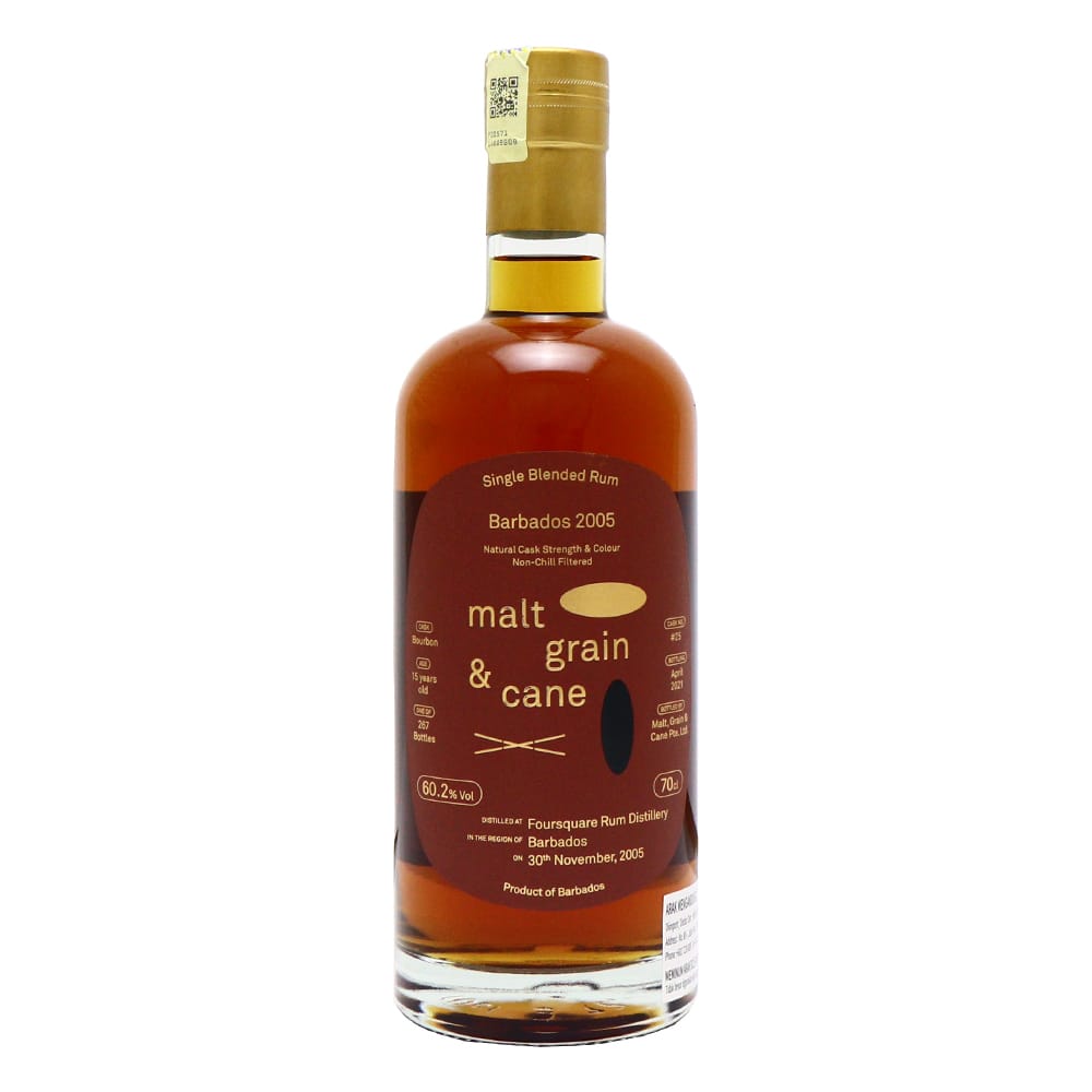 MALT, GRAIN & CANE Foursquare Rum 15 Year Old 2005