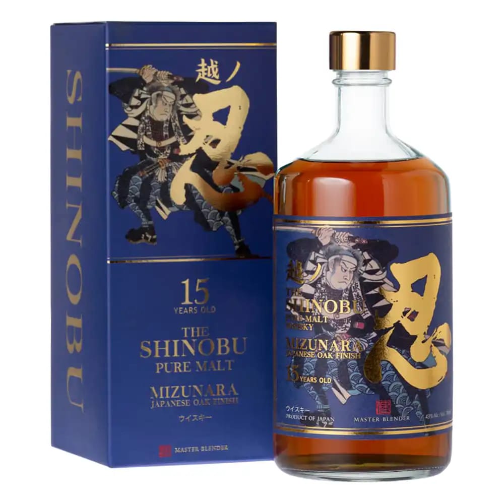 SHINOBU Pure Malt Whisky 15 Year Old Mizunara Japanese Oak Finish