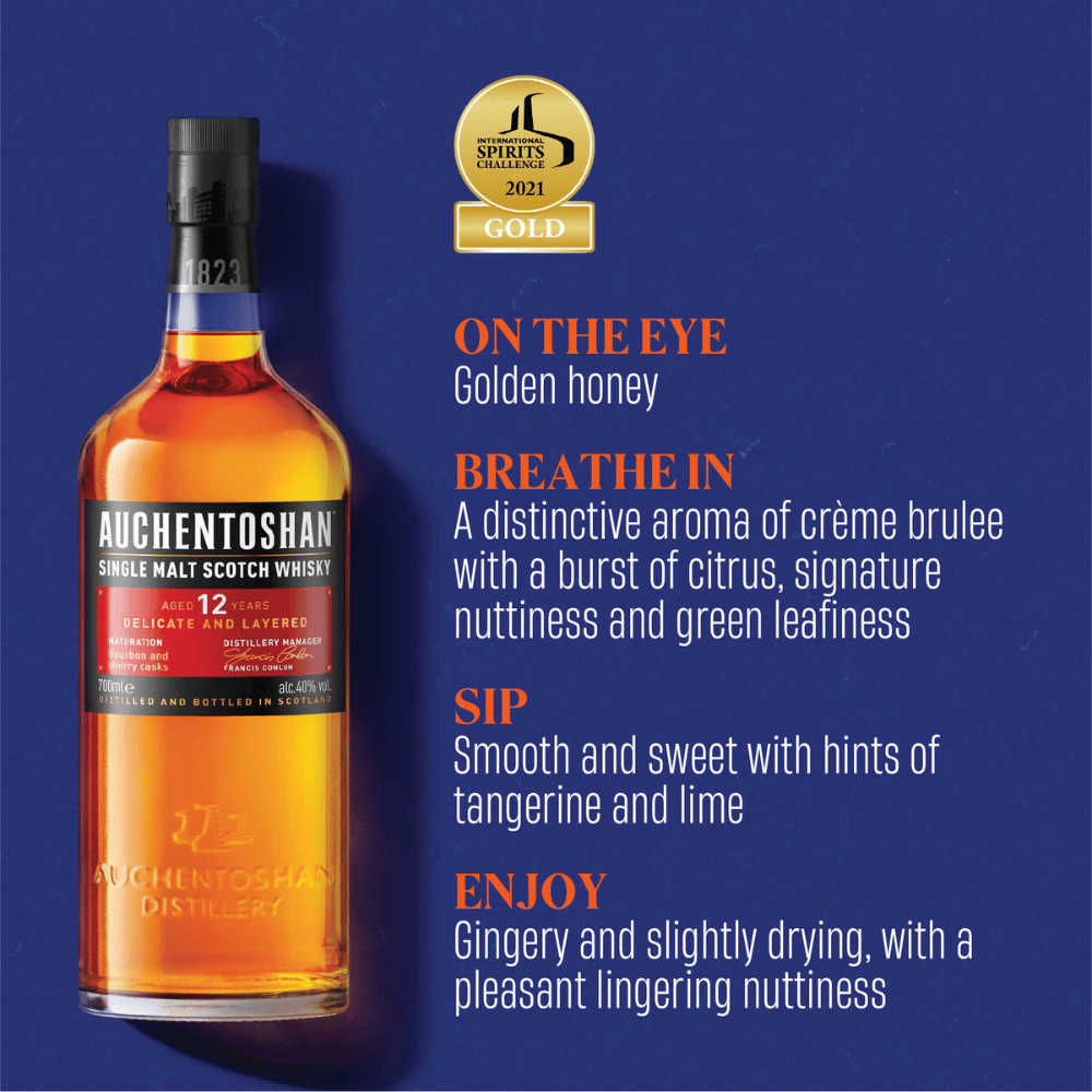 AUCHENTOSHAN 12 Year Old 700ml 40% - Whisky.my