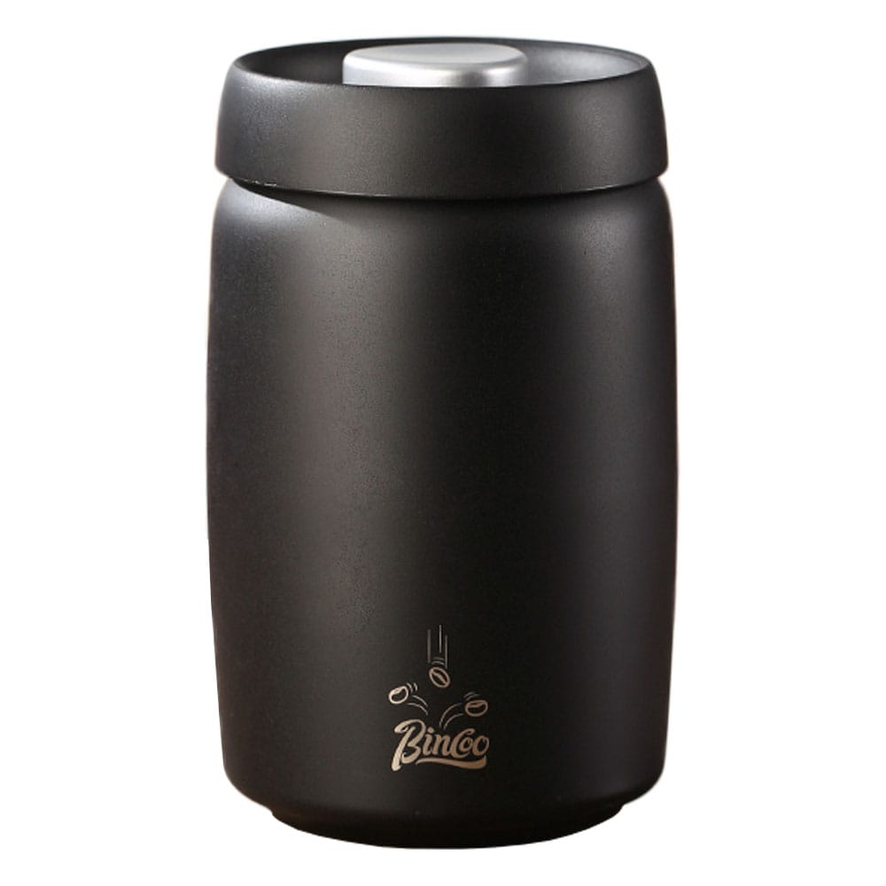 BINCOO Vacuum Coffee Bean Sealed Canister Black 1.2L