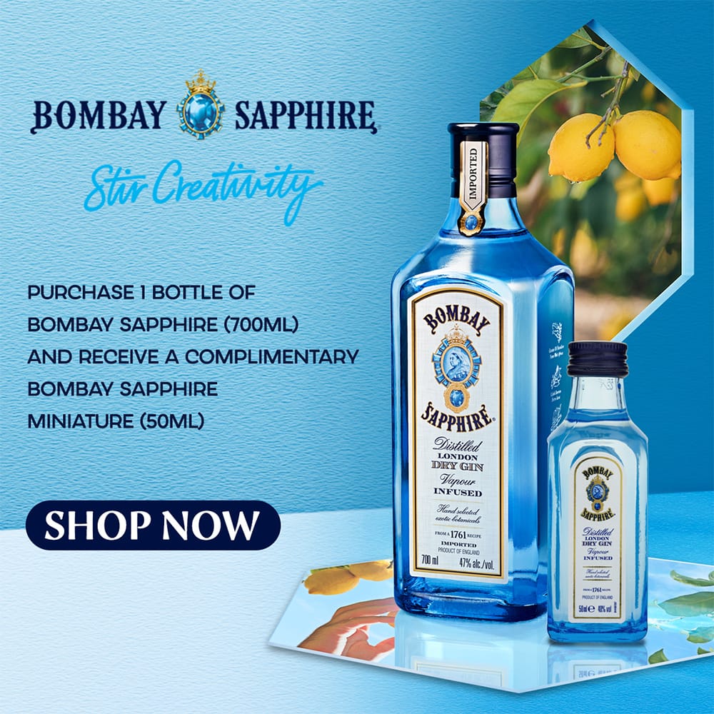 BOMBAY SAPPHIRE London Dry Gin With Miniature