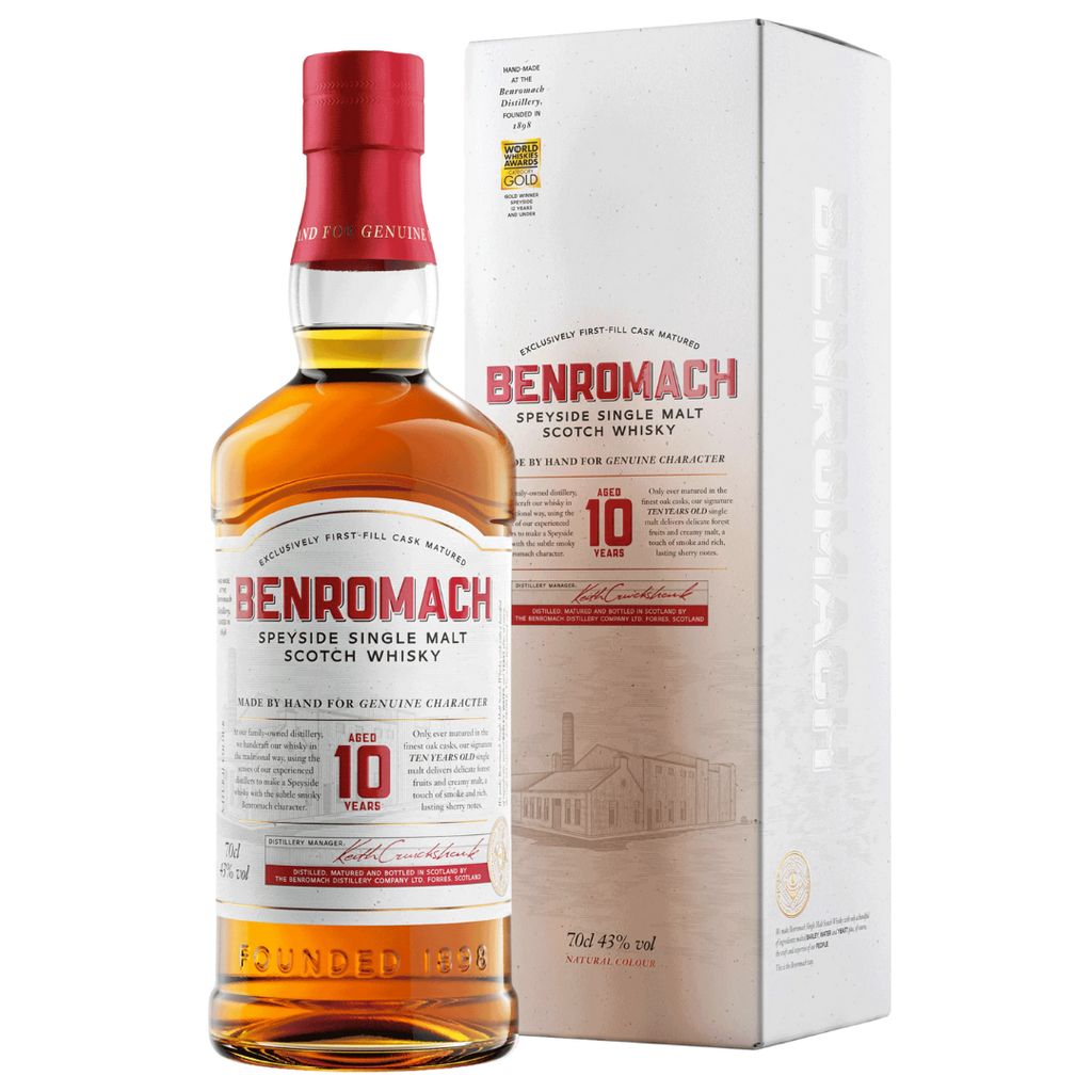 BENROMACH 10 Year Old Scotch Whisky 43% 70cl - Whisky.my