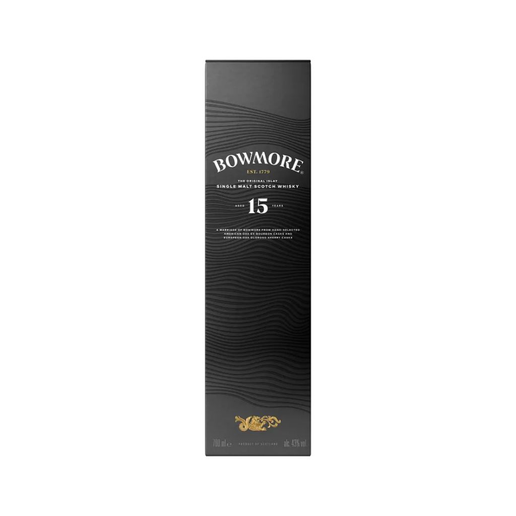 Bowmore 15 Year Old Front label Box