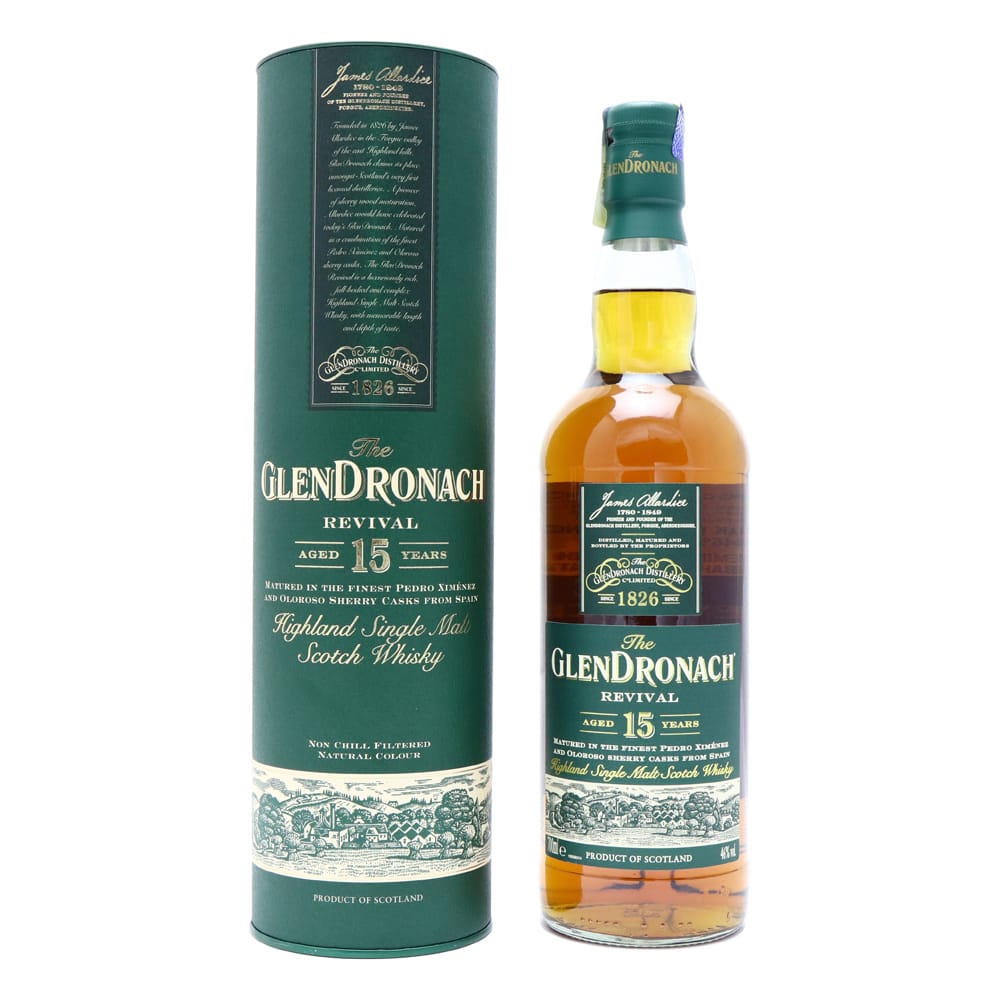 GLENDRONACH 15 Year Old Revival Scotch Whisky 700ml 46% - Whisky.my