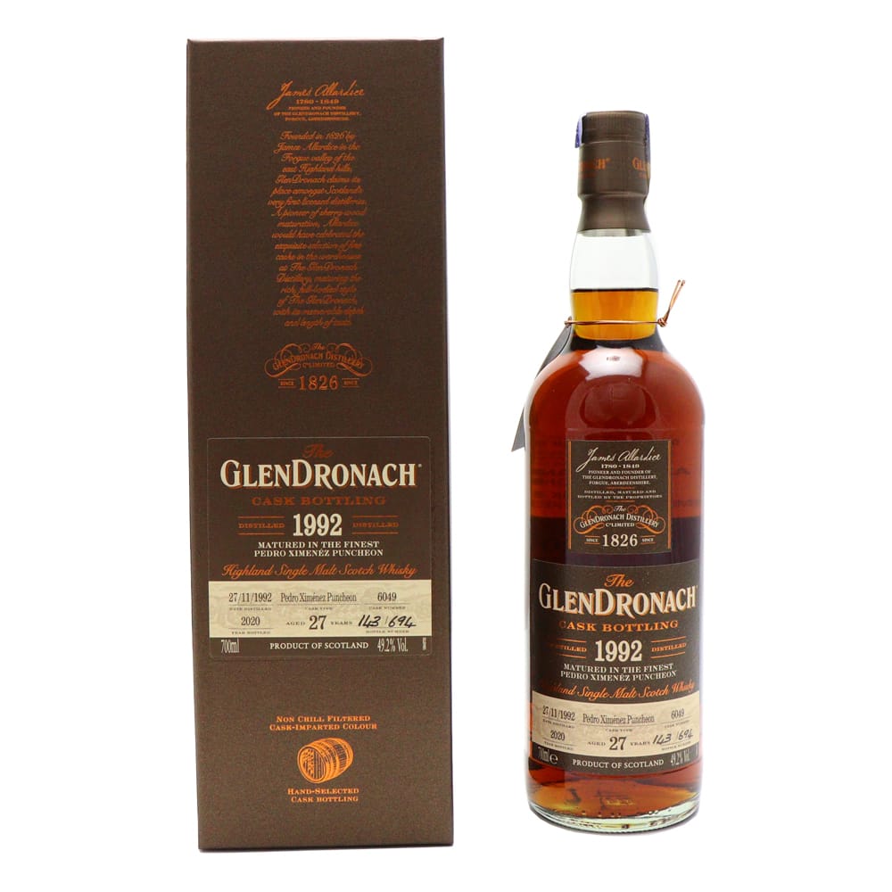 GLENDRONACH 1992 27 Year Old Pedro Ximenez Puncheon Cask 6049