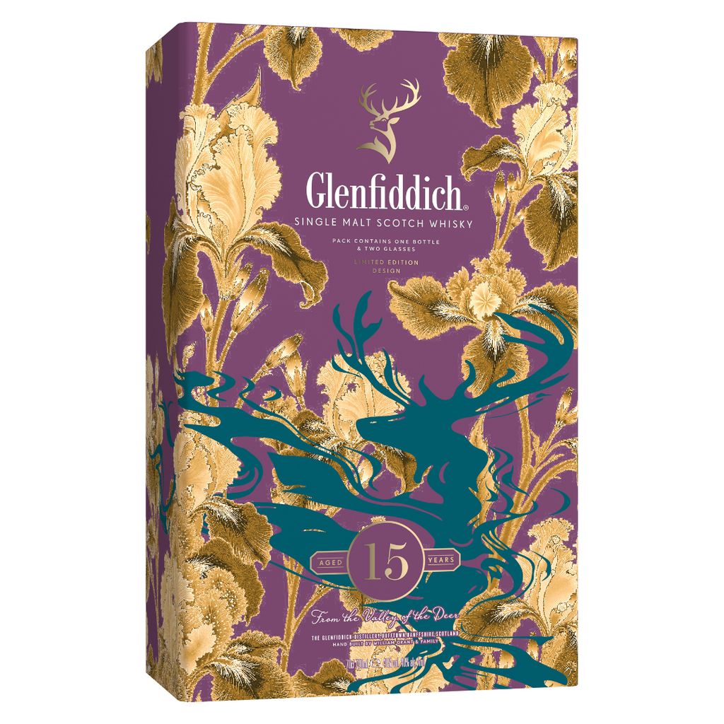 Glenfiddich 15 Years Old with 2 Glass CNY GIFT PACK 2026 - Whisky.my