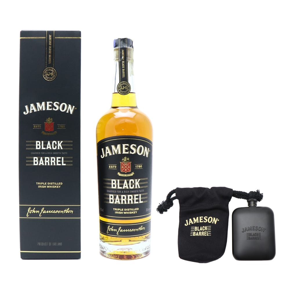 JAMESON Black Barrel With Steel Flask