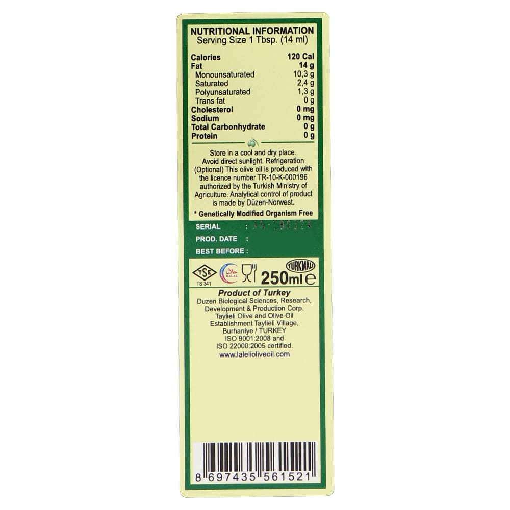 LALELI Ancient Extra Virgin Olive Oil