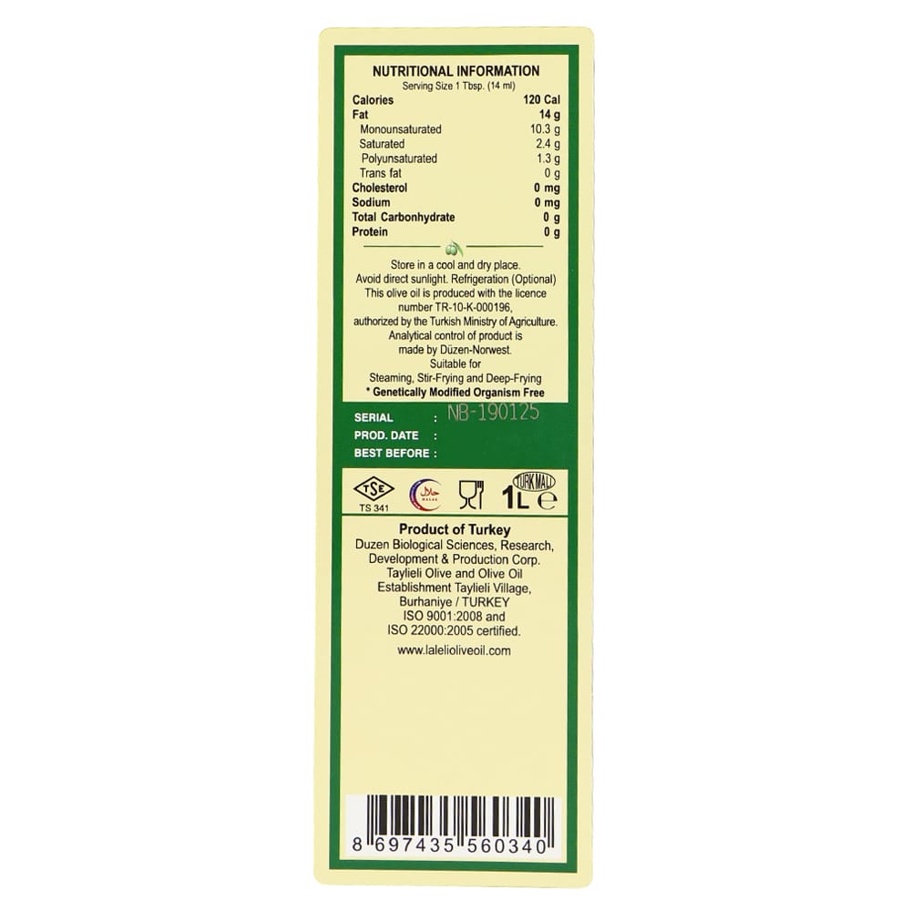 LALELI Virgin Olive Oil For Cooking