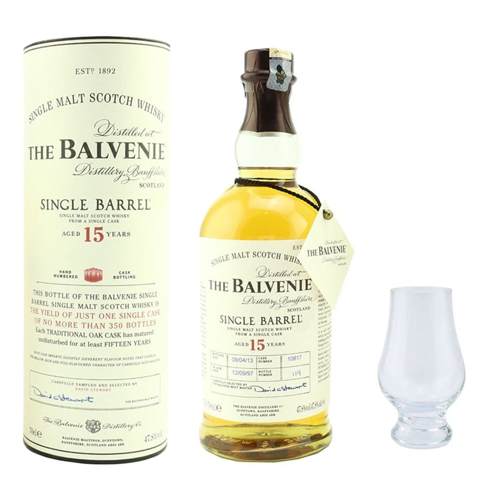 THE BALVENIE Single Barrel 15 Year Old With Glass - Whisky.my