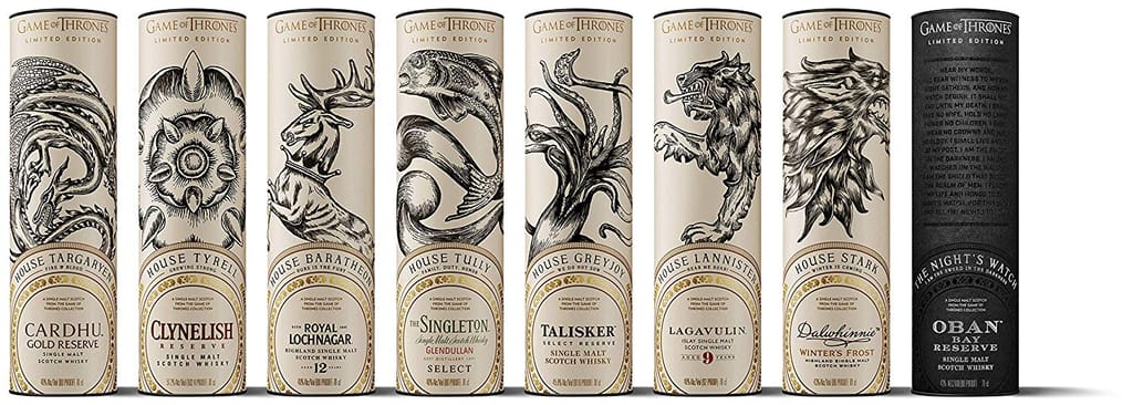 The Game of Thrones Single Malt Scotch Whisky Collection 8 Bottles Set