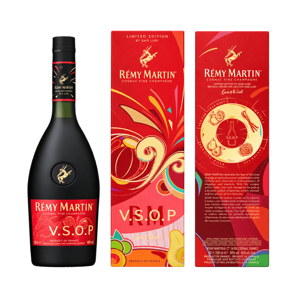 Rémy Martin VSOP Year of the Goat 2027 with 1 Rémy Martin VSOP Miniature 5 cl 40% 700ml