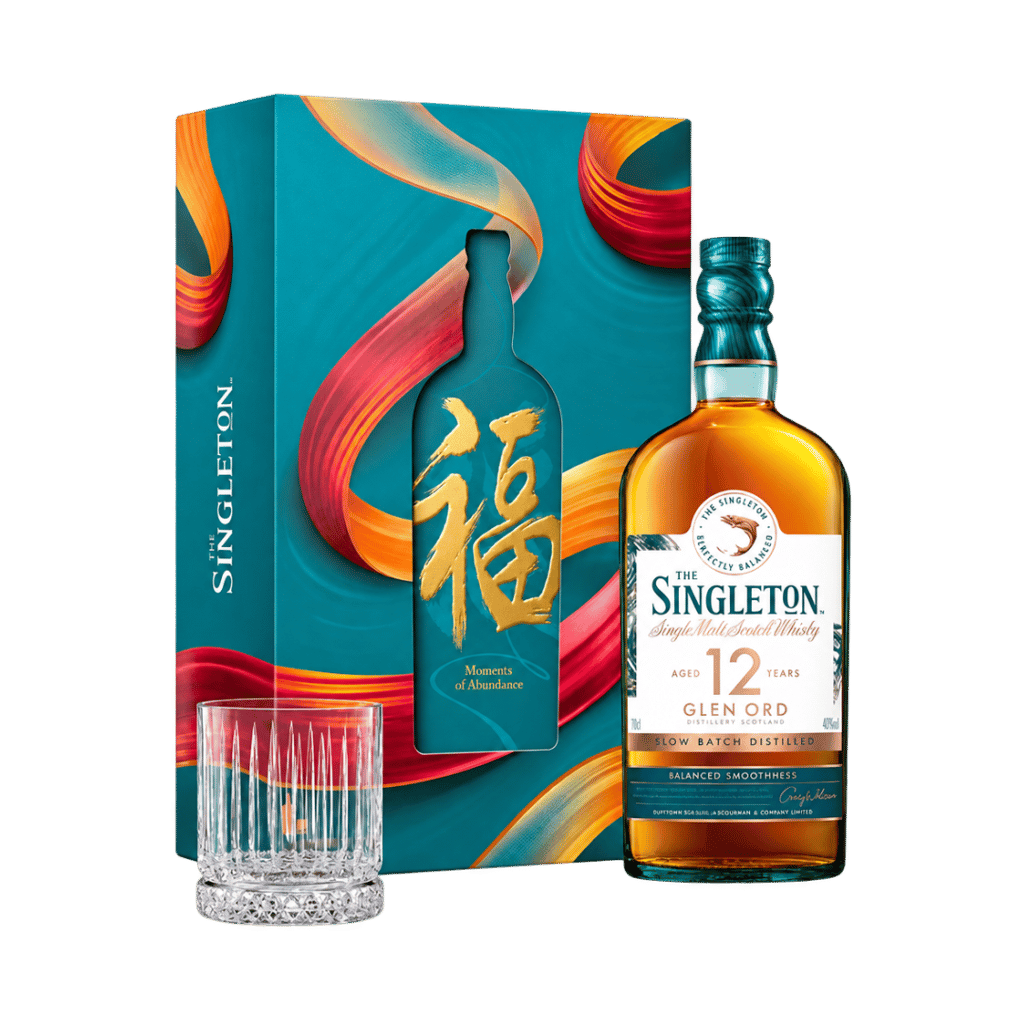 The Singleton Glen Ord 12 Year Old VAP 2027 gift pack with 700ml bottle, festive box and one whisky glass