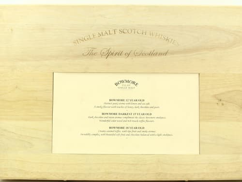 BOWMORE SET - 12YO , 15YO , 18YO