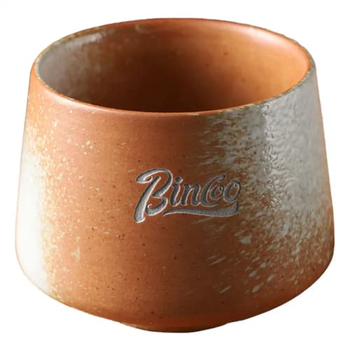 BINCOO Ceramic Cup 200ml Brown & White