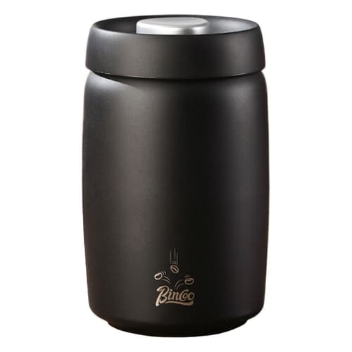 BINCOO Vacuum Coffee Bean Sealed Canister Black 1.2L