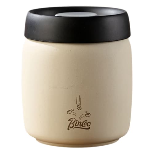 BINCOO Vacuum Coffee Bean Sealed Canister White 800ml