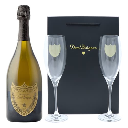 DOM PERIGNON Blanc Vintage 2008 with glass