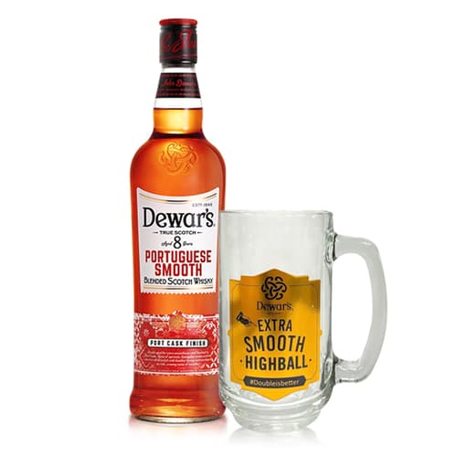 Dewar’s 8 Portuguese Smooth Port Cask Finish with Highball Mug