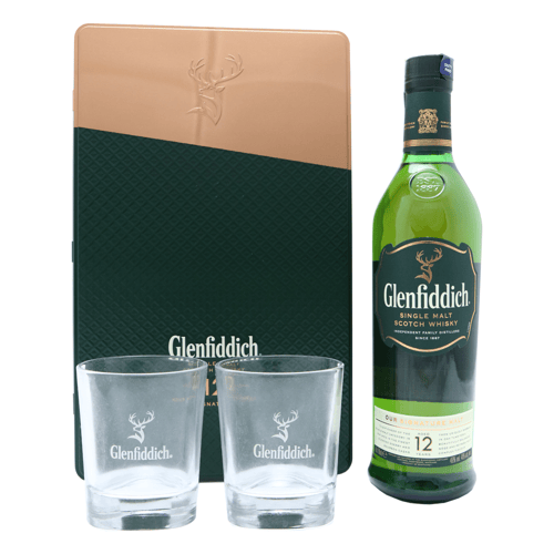 GLENFIDDICH 12 Year Old Gift Pack with 2 Glass