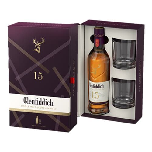 GLENFIDDICH 15 Year Old Gift Pack With Glass