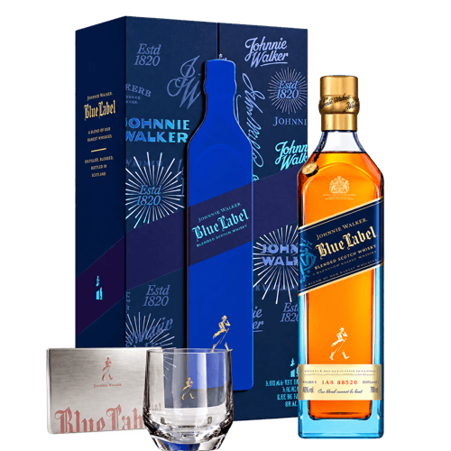 Johnnie Walker Blue Label Crystal Glass & Ice Stamp Gift Pack