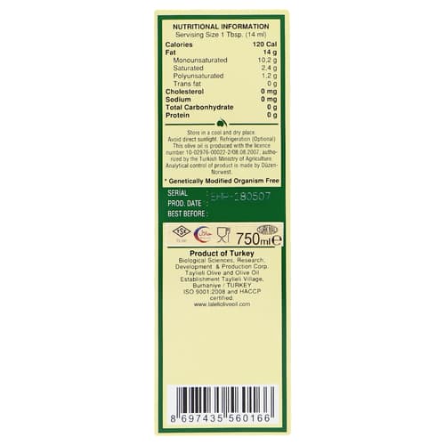 LALELI Early Harvest Extra Virgin Olive Oil With Pulp