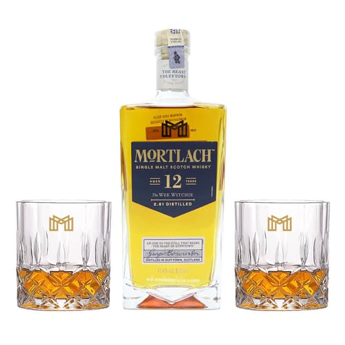MORTLACH 12 Year Old Gift Box with 2 Glasses