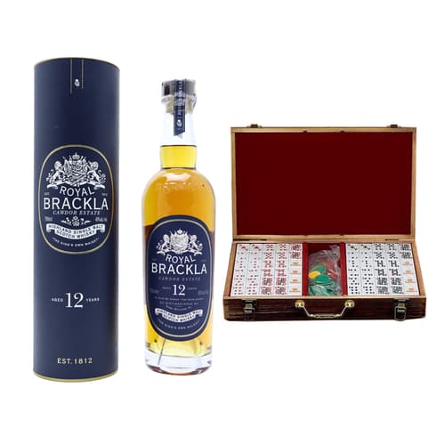 ROYAL BRACKLA 12 Year Old With Rummy Mahjong Set