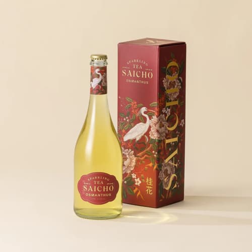 Saicho Osmanthus Sparkling Tea Gift Box 0% 750ml