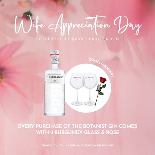 THE BOTANIST Islay Dry Gin with glass Rose