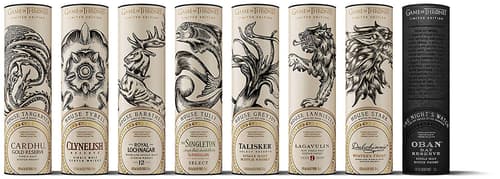The Game of Thrones Single Malt Scotch Whisky Collection 8 Bottles Set