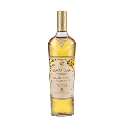 The Macallan Harmony Collection Vibrant Oak Front label