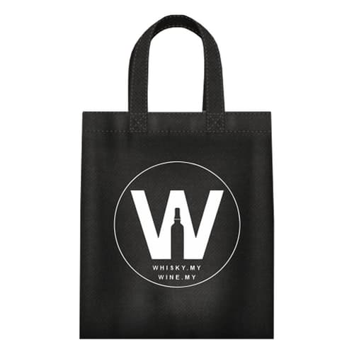 WHISKY.MY NON WOOVEN BAG BLACK