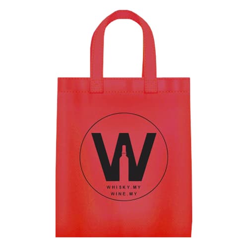 WHISKY.MY NON WOOVEN BAG RED COLOR