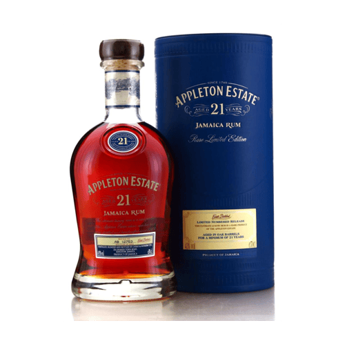 Appleton Estate 21 Year Old Rum 43% 700ml bottle with Nassau Valley Casks presentation box