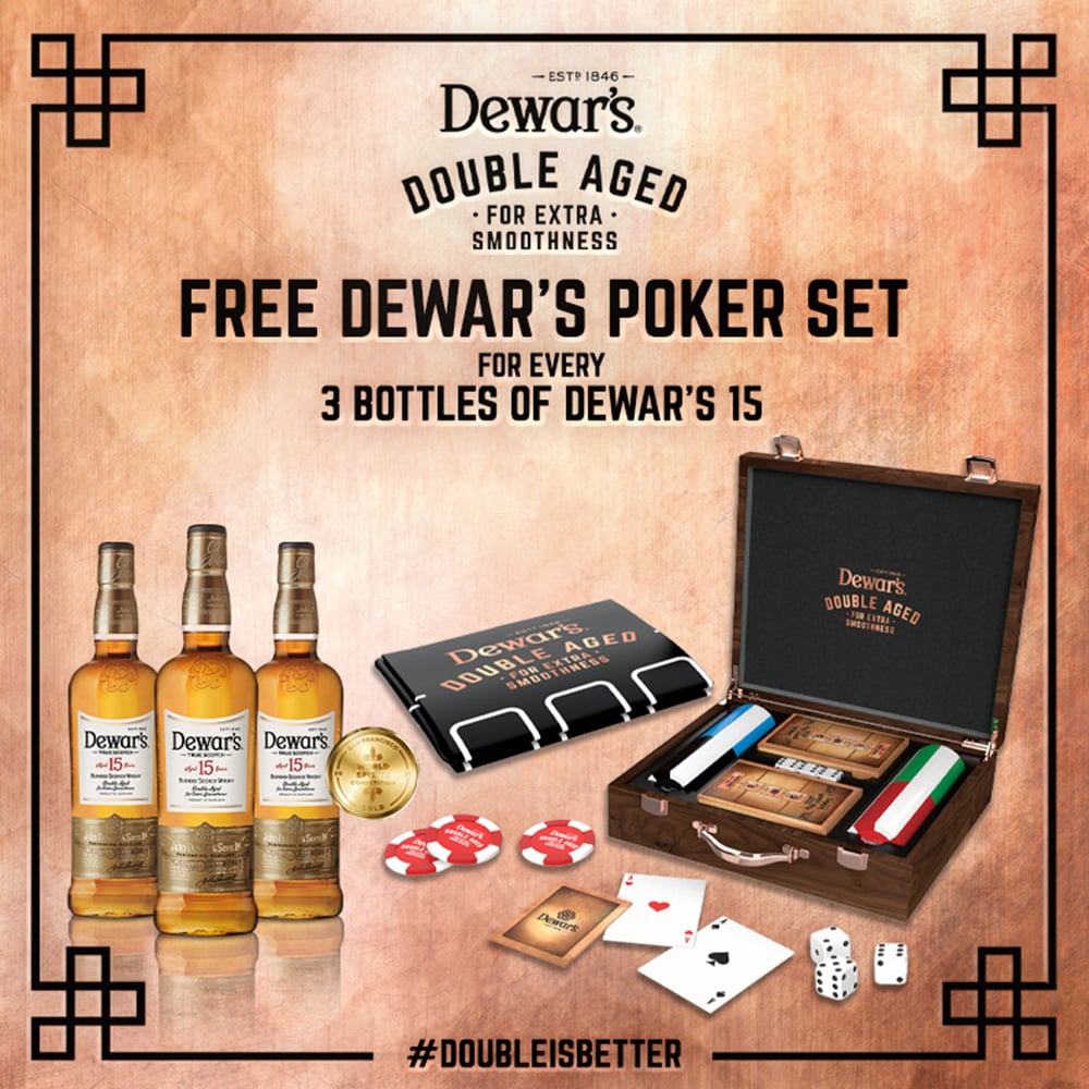 Dewar’s 15 Year Old With Poker Set