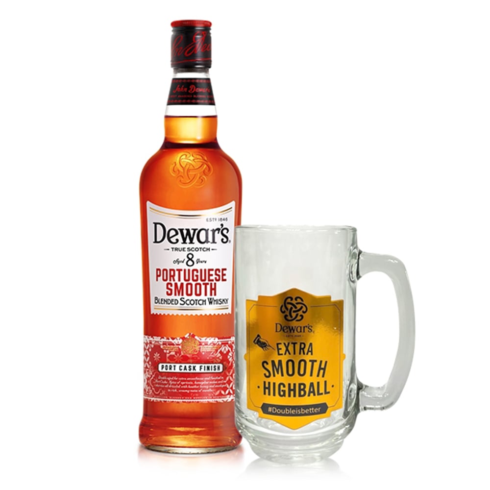 Dewar’s 8 Portuguese Smooth Port Cask Finish with Highball Mug