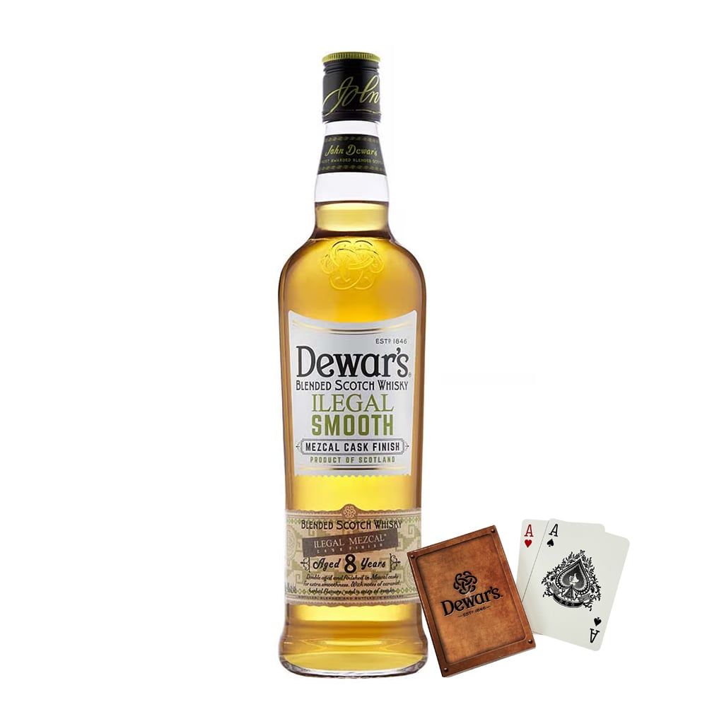 Dewar’s 8 Years Ilegal Smooth Mezcal Cask with Poker Card