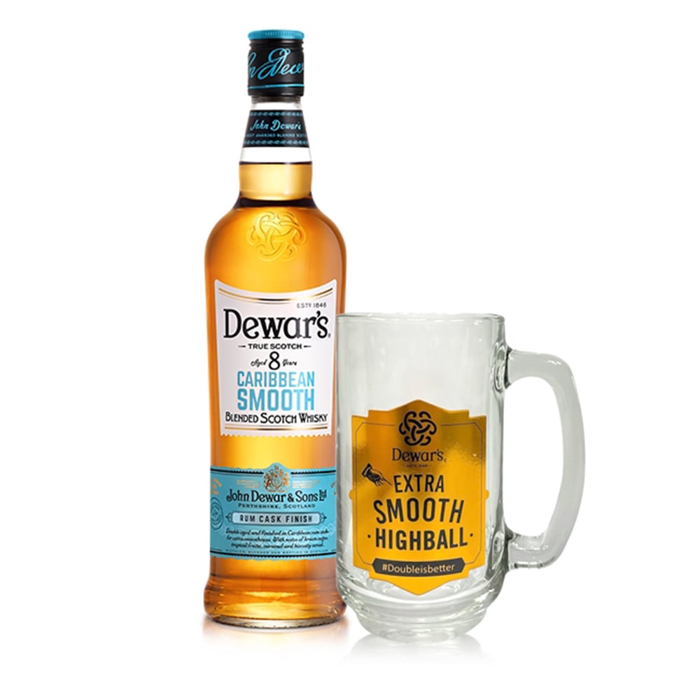 Dewar’s Caribbean Smooth 8 Year Old with Highball Mug