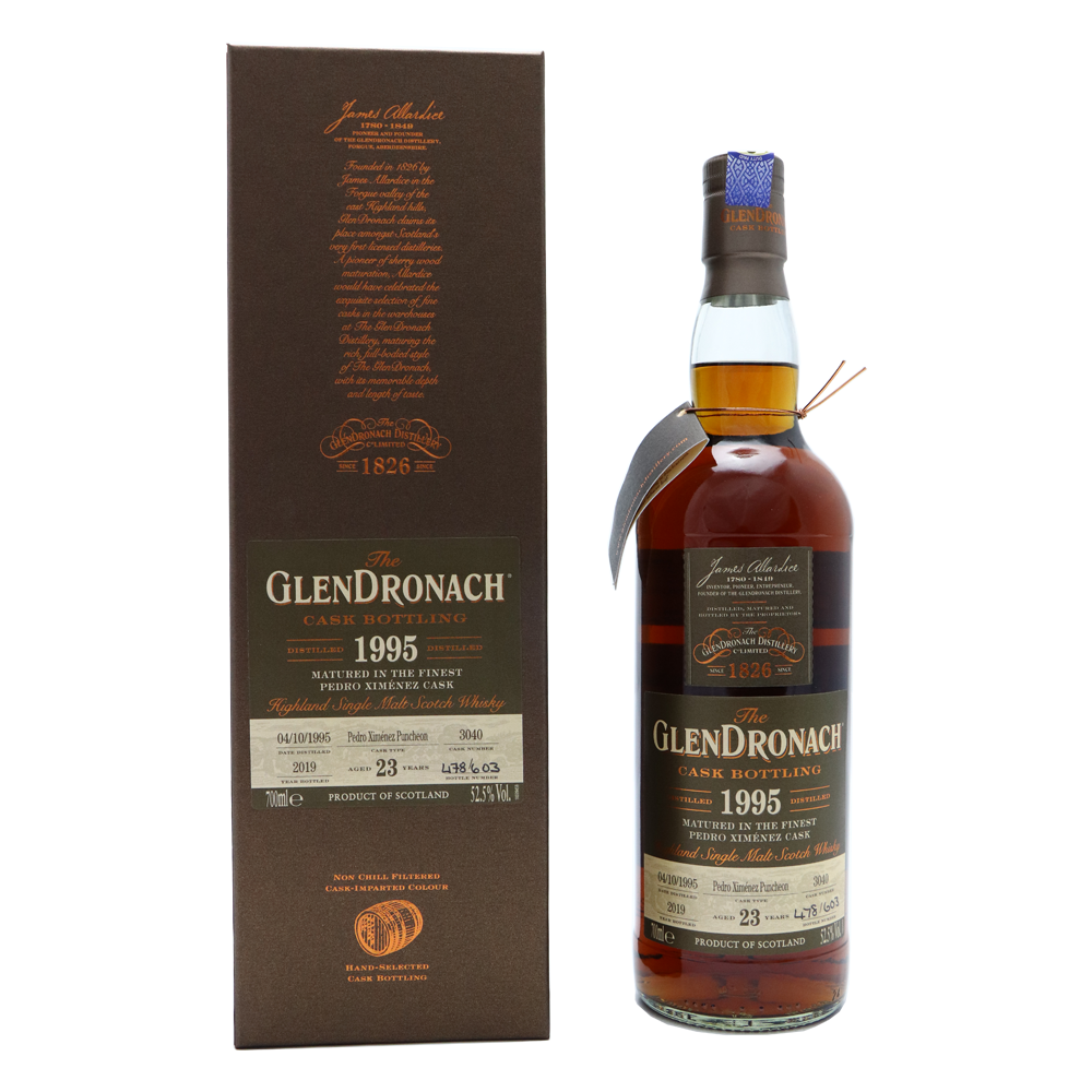 GLENDRONACH 23 Year Old 1995 Single Cask #3040 Pedro Ximenez Puncheon (Batch 17)