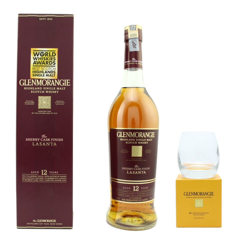GLENMORANGIE The Lasanta 12 Year Old With Glass