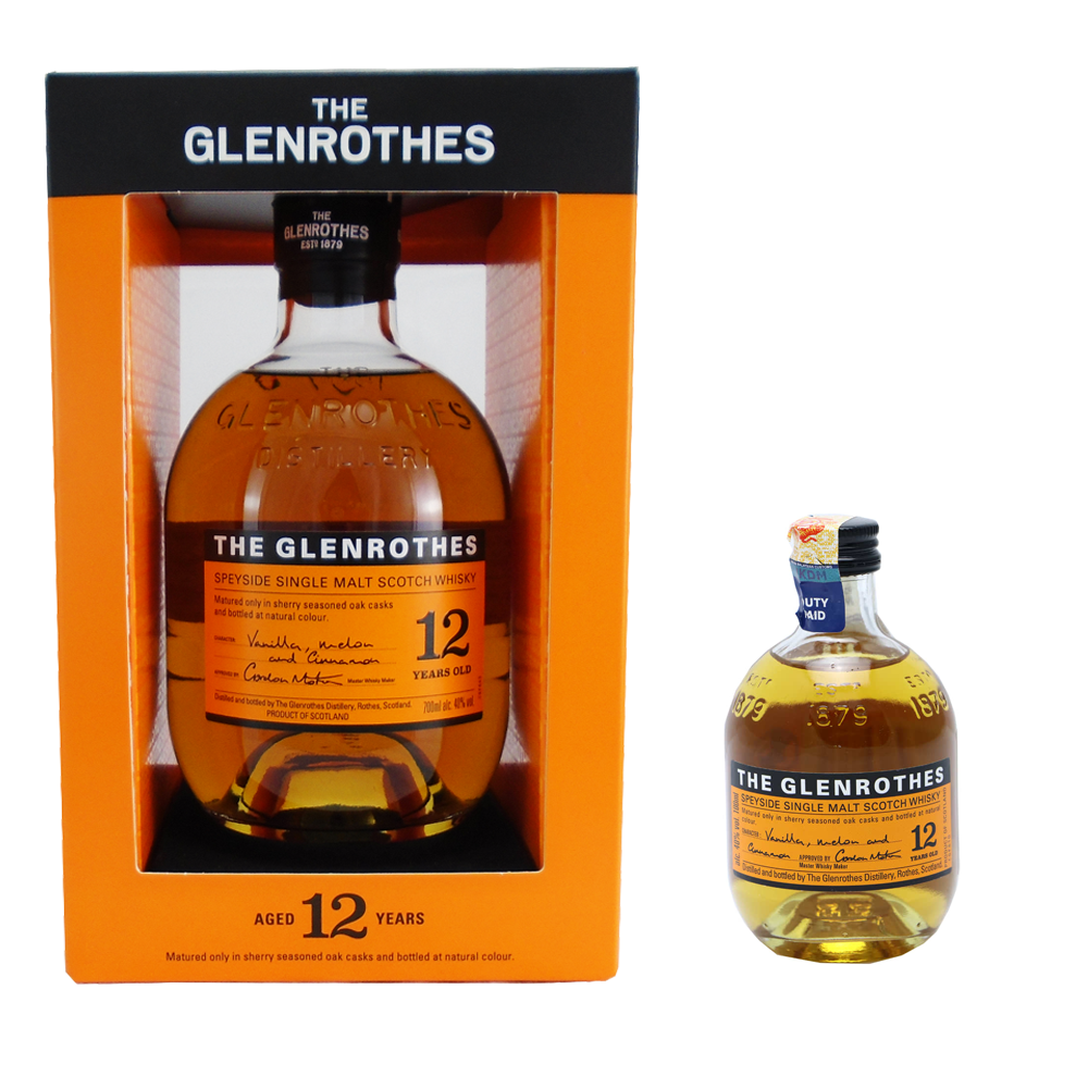 GLENROTHES 12 Year Old with miniature