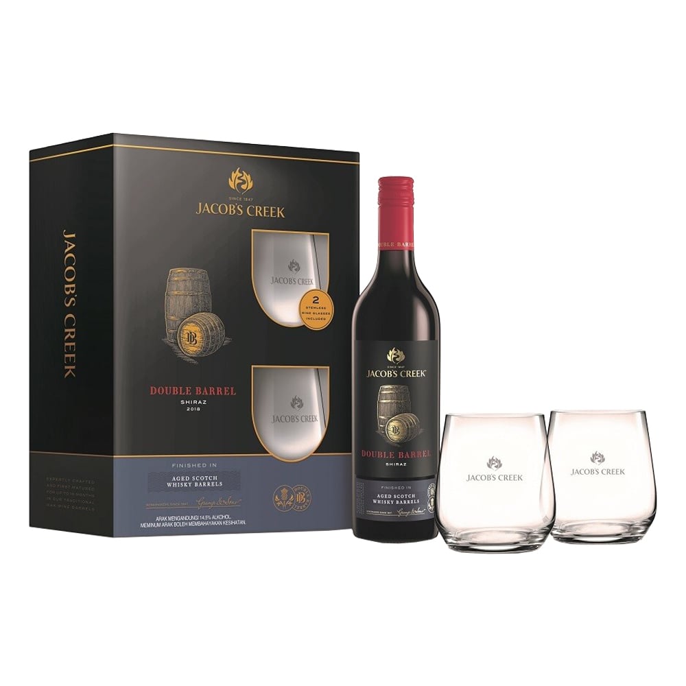 JACOB CREEK Double Barrel Shiraz VAP with 2 Glass