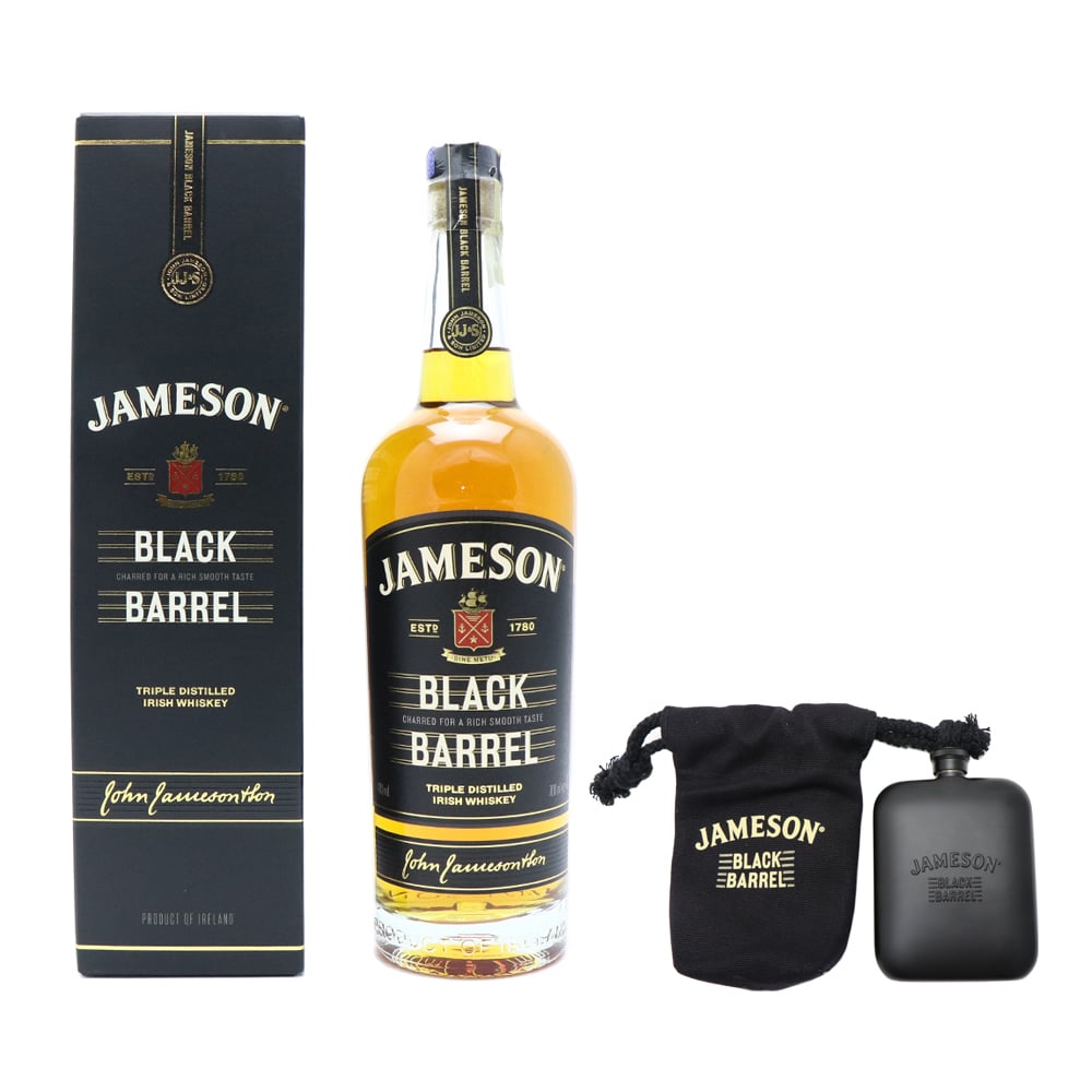 JAMESON Black Barrel With Steel Flask