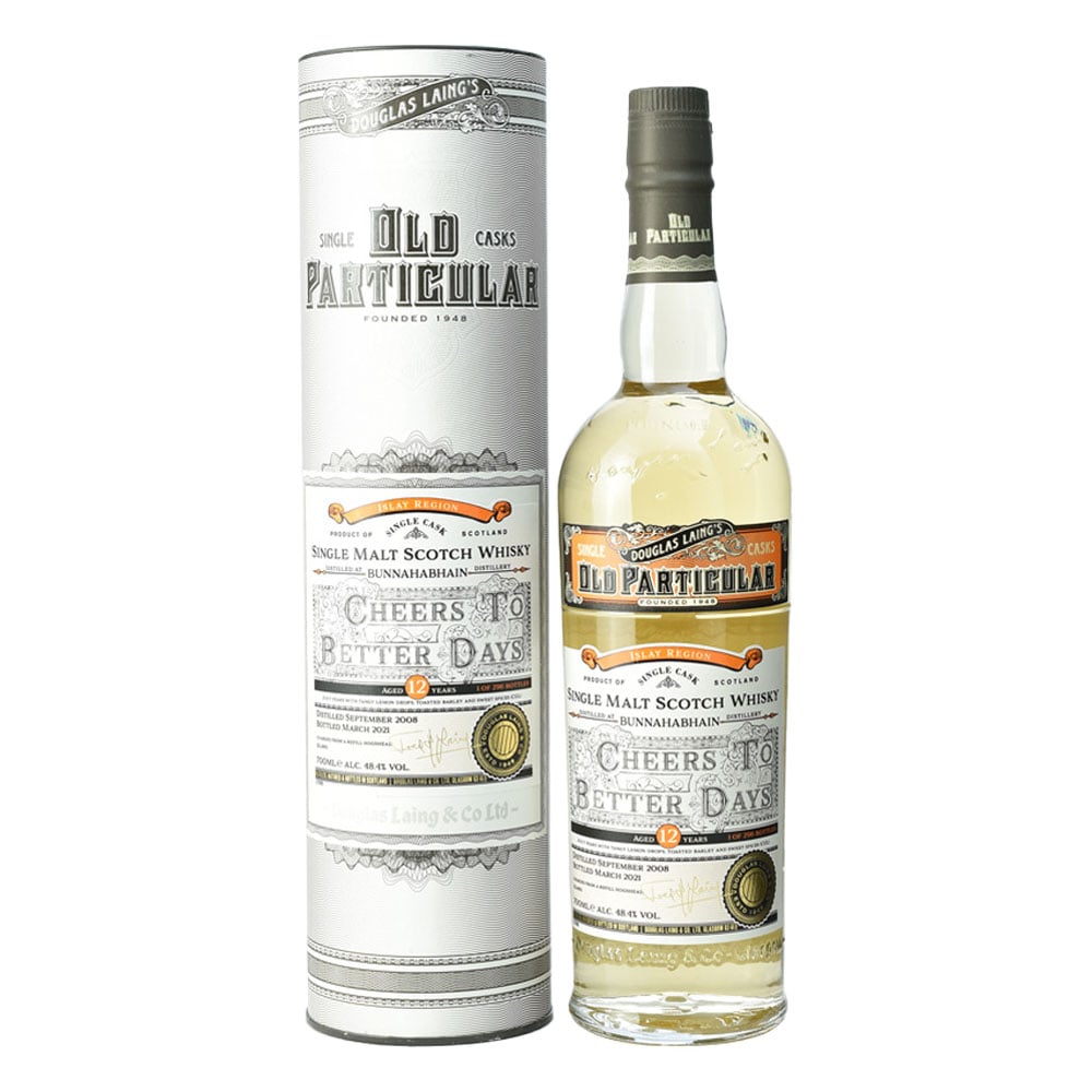 OLD PARTICULAR Cheers To Better Days BUNNAHABHAIN 2008 (12 Year Old)