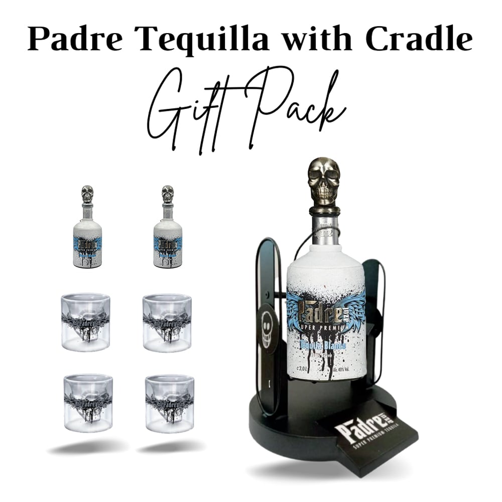PADRE AZUL Tequila Blanco 3L Cradle Gift Pack